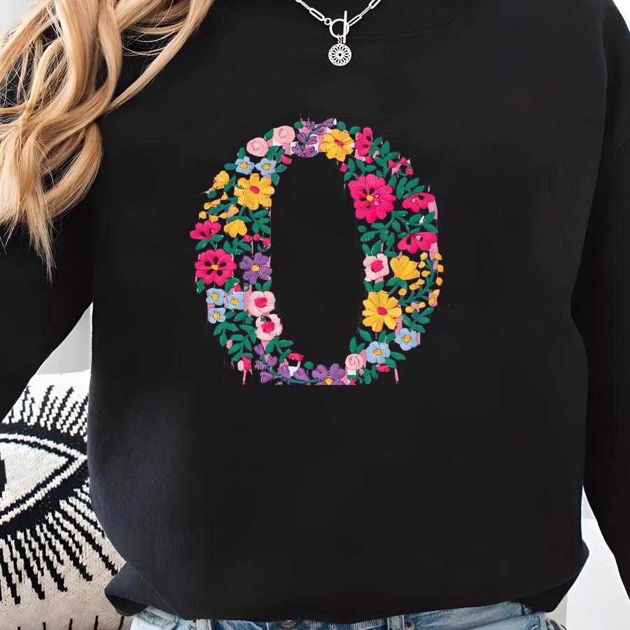 Floral Letter Monogram Dress, Floral Monogram, Monogram Outfit Sweatshirt