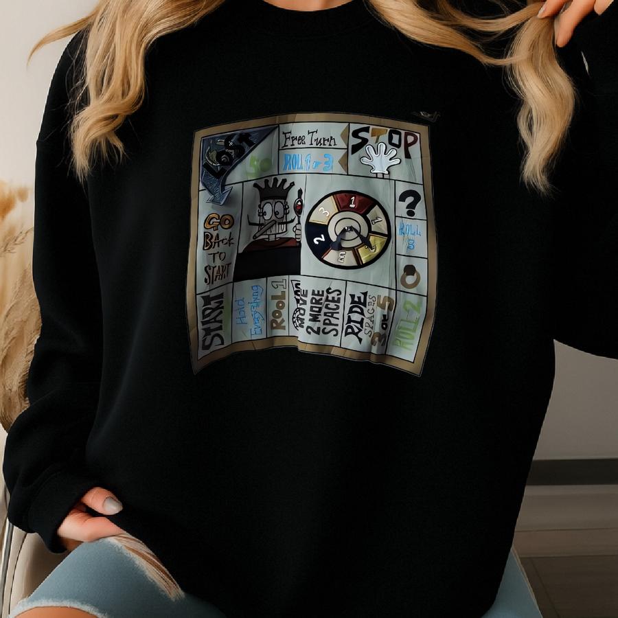Vintage 90s Genca Monopoly Classic Games Sweatshirt Monopoly Crewneck Monopoly Pullover Y Logo White Color Men’s M Sweatshirt