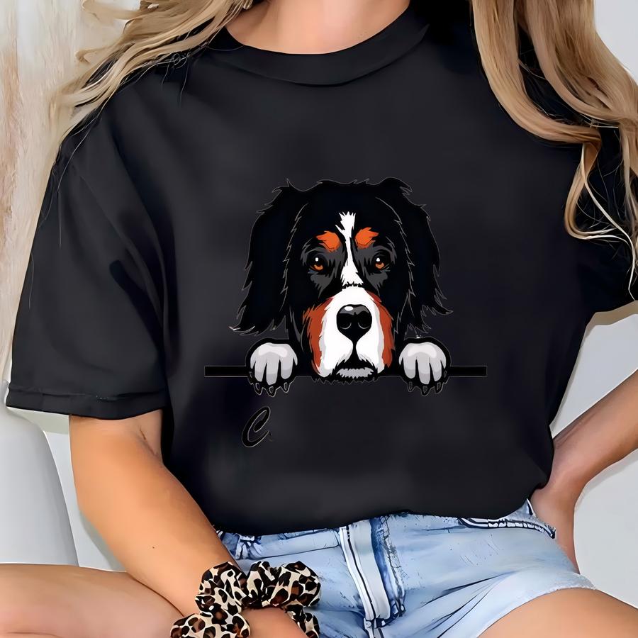 Bernese Mountain Dog Mom Hoodie, Custom Dog Name Sweatshirt, Bernese Mountain In Pocket, Personalized Dog Mom Hoodie, Dog Mom Present, E400 T-shirt