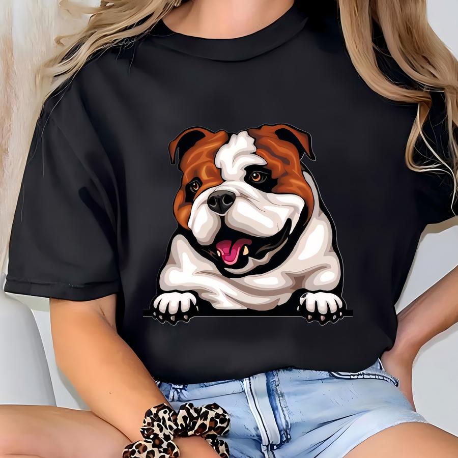 English Bulldog Dog Mom Hoodie, Custom Sweatshirt For Dog Mama, Mothers Day Gift, Personalized Dog Name Sweatshirt, Pocket Print, E424 T-shirt