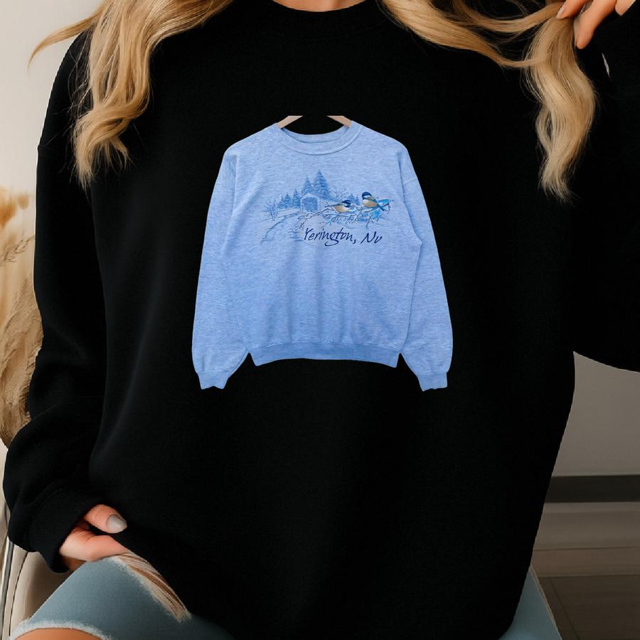 Vintage Yerington Nevada Sweatshirt Sweater Pullover Jumper Hip Hop Swag Medium Size Long Sve Grey Vtg 90s Usa State City Sweatshirt