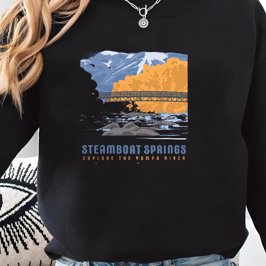 Steamboat Springs Yampa River Print Sweatshirt