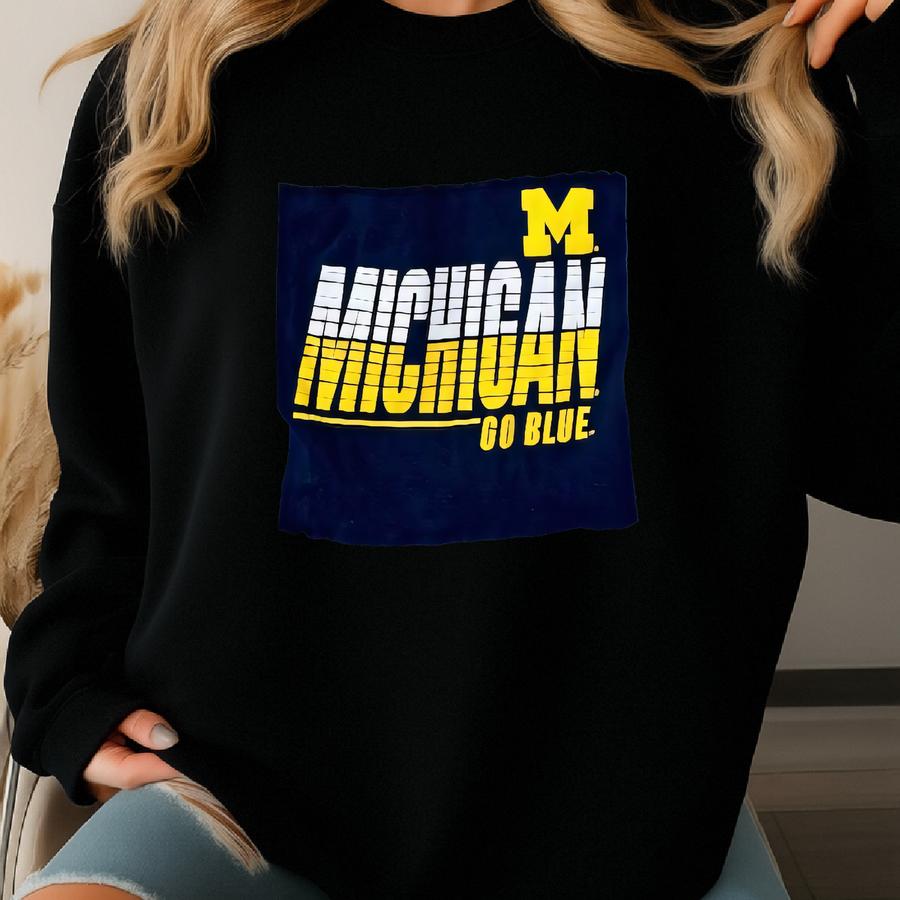 Women's Michigan Denim Jacket | Custom Michigan Gear | Michigan Apparel | Collegiate Apparel | Michigan Jean Jacket Sweatshirt
