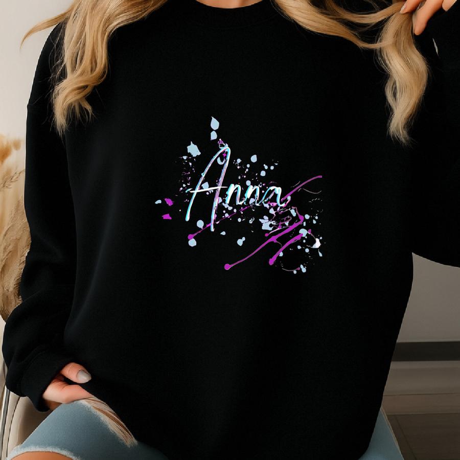 Kids Paint Splatter Personalized T-shirt Sweatshirt
