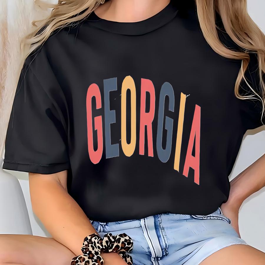 Georgia Hoodie: Unisex Vintage Style Tee, Trending Colors T-shirt
