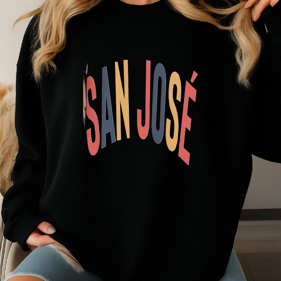 San Jose Sweatshirt: Unisex Vintage Style, Trending Colors Sweatshirt