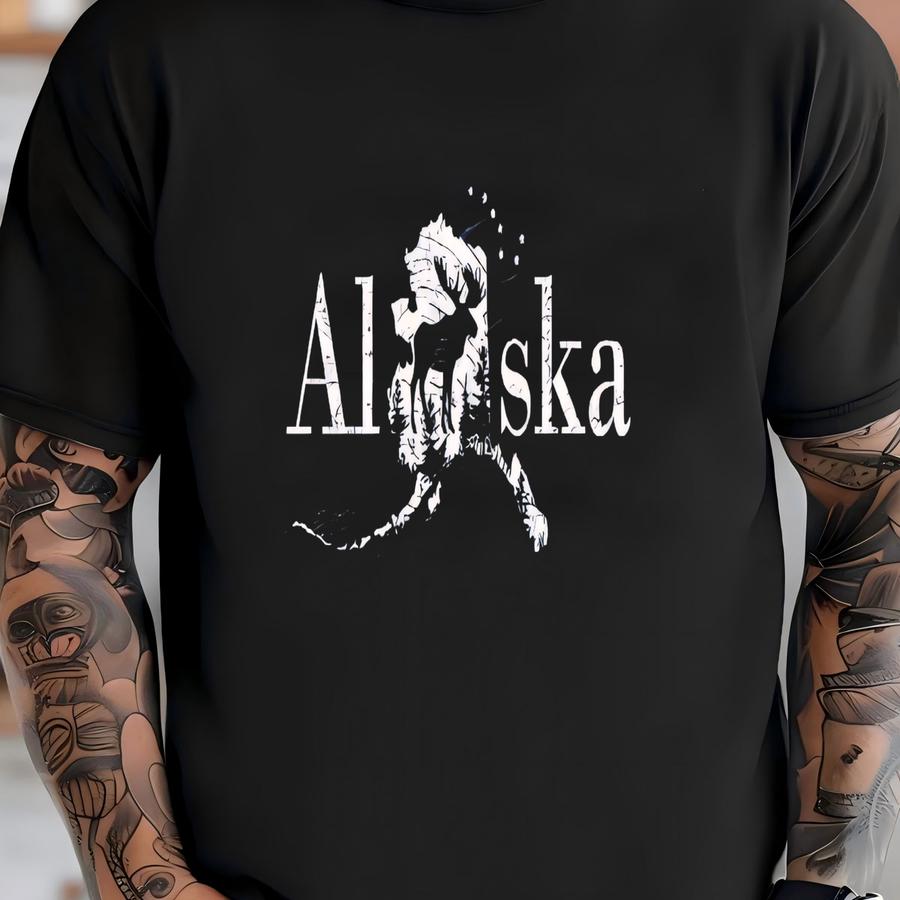Alaska Map Long Sve Shirt, Travel Souvenir Tee, 12082 T-shirt