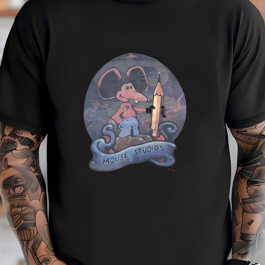 Vintage 1980s Mouse *autographed* Mouse Studios Cotton Hoodie Size Medium Grateful Dead Concert Tour Garcia Paul Kelly 1985 T-shirt