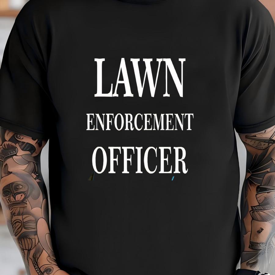 Lawn Enforcement Officer , Gardener Shirt, Botanical Shirt, Gardening Shirt, Plant Lover, Gift For Gardeners, Plant Lady, Funny Gardening T-shirt