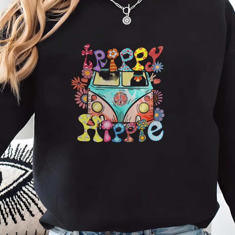 Hippie Coffee Mug, Vintage Theme Mug Psychedelic Mug, Iconic Van Mug, Hippie Van Cup, Flower Child Mug, Gift Free Spirit, Floral Bus Mug Sweatshirt