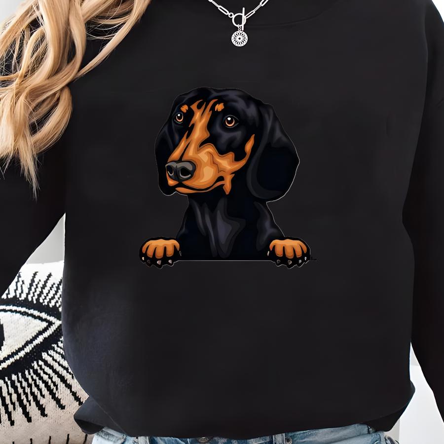 Dachshund In Pocket Sweatshirt And Hoodie, E439 Sweatshirt