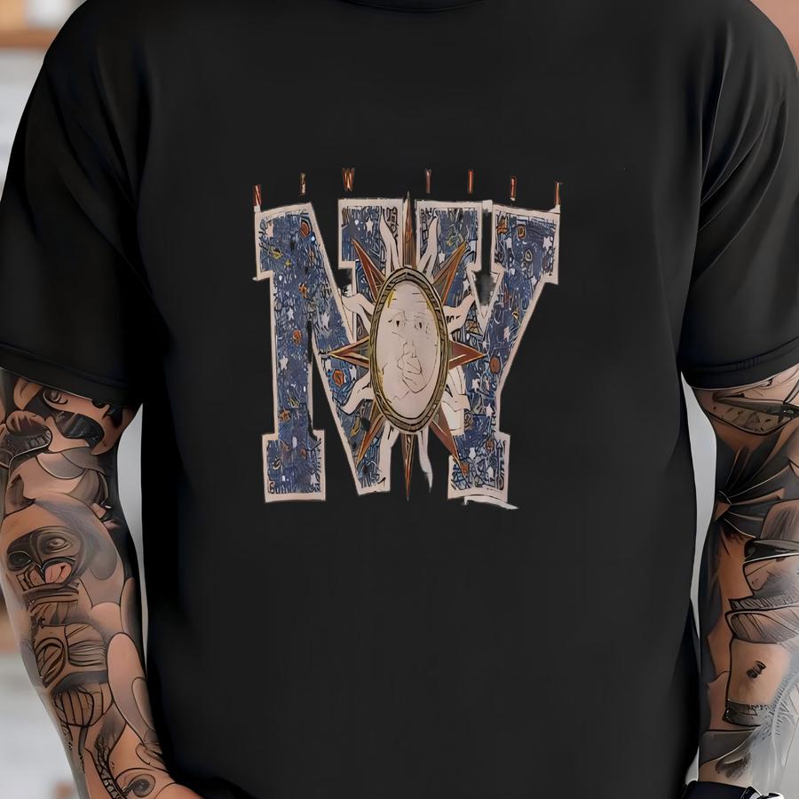 Vtg 90s New York Sweatshirt Large Vintage Ny Sweater Jumper Pullover Crewneck Nyc Mens Size L T-shirt