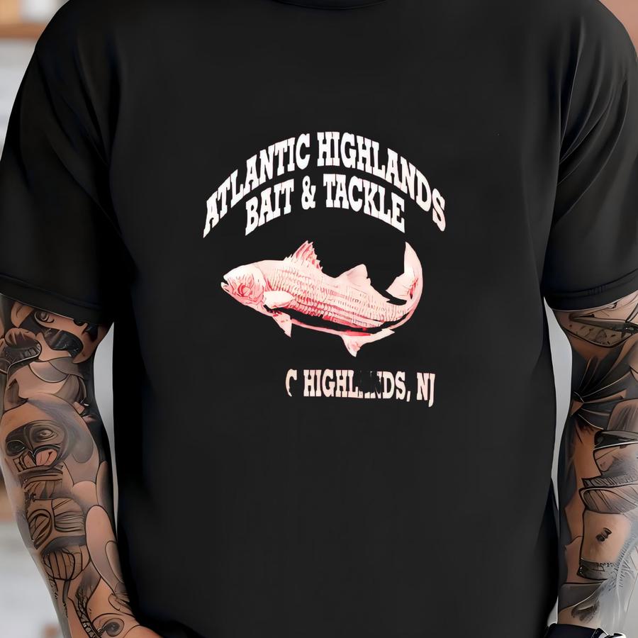 Vintage Atlantic Highlands Bait Tackle Nj Fishing Style Oversize Sweatshirt Xxl Size T-shirt