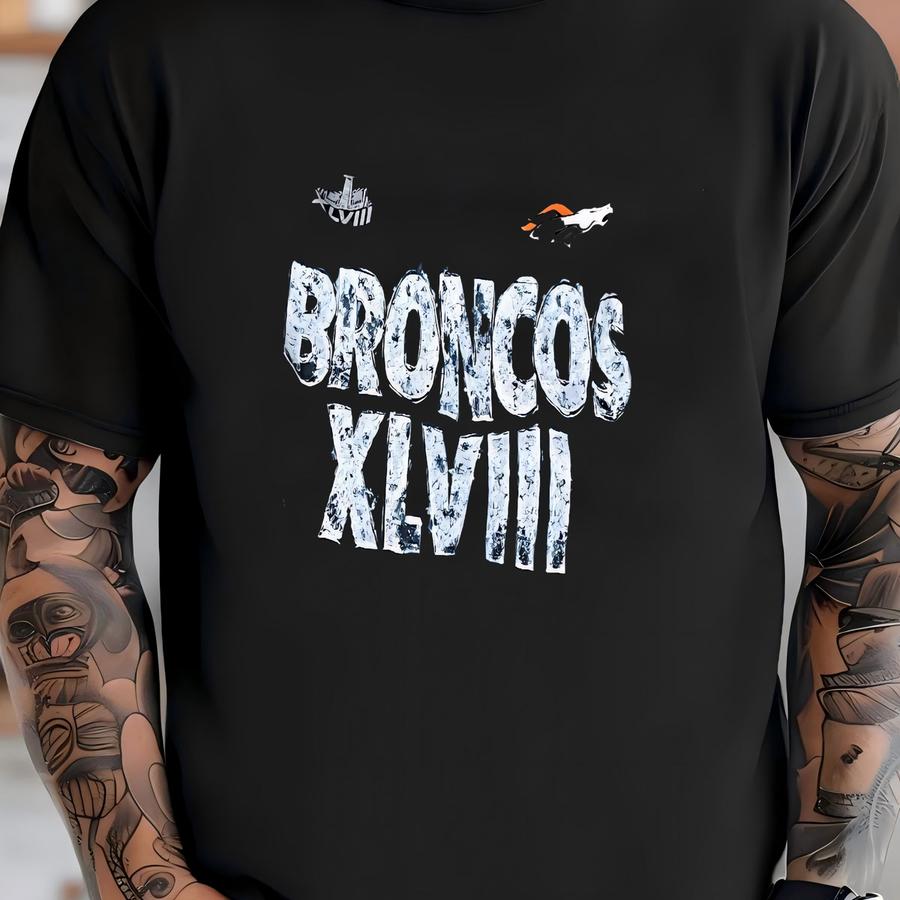 Denver Broncos Super Bowl Crop Long-sve Shirt T-shirt