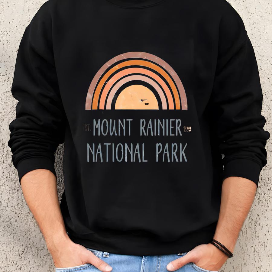 Mount Rainier National Park Tee, Mt. Rainier Shirt, Boho Tee, Camping T-shirt, , Sweatshirt