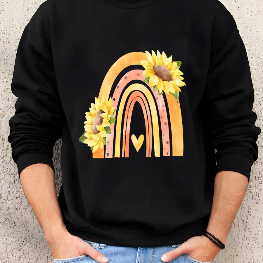 Watercolor Rainbow Suower Bella Canvas Shirt Sweatshirt