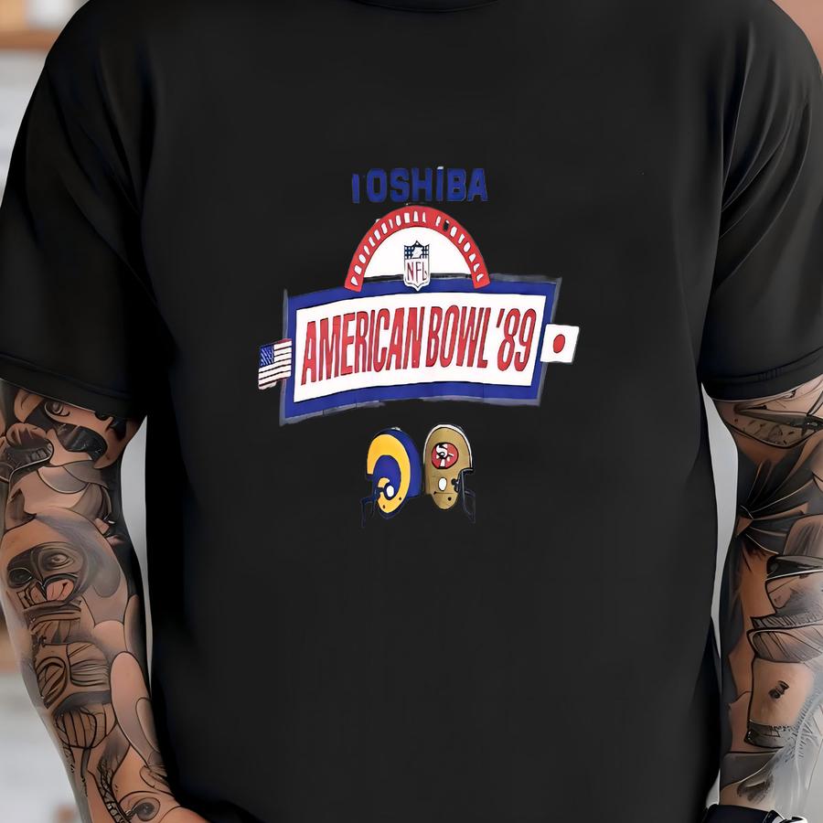 Vintage 1989 American Bowl Tokyo Dome T Shirt Size S-m / 1980s 49ers San Francisco Los Angeles Rams Footb T Shirt T-shirt