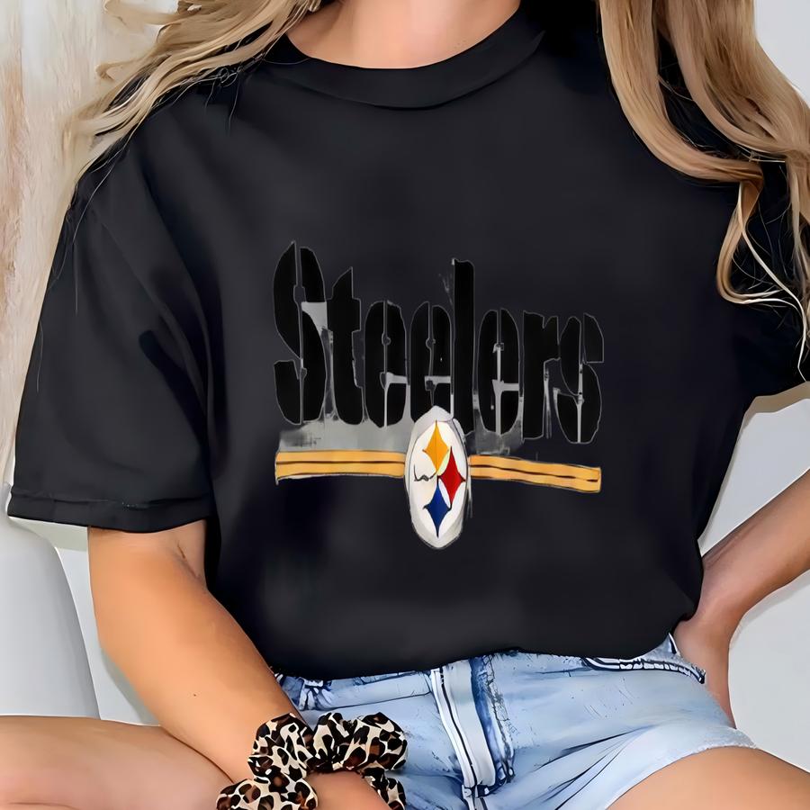 Vintage Pittsburgh Steelers Sweatshirt Xl But To Fit Xxl Size Grey Colour T-shirt