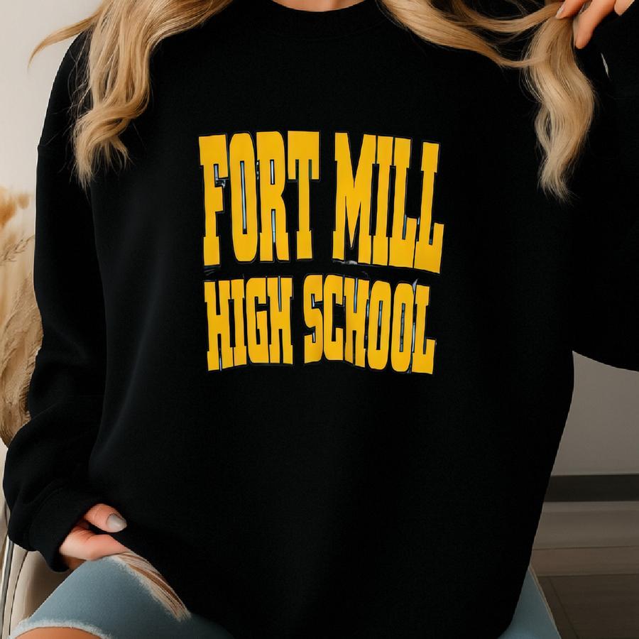 Vintage Fort Mill High School Sweatshirt Xl Size Grey Colour Sweatshirt