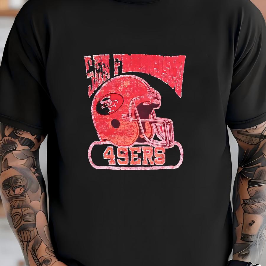 Vintage 1980s San Fransisco 49ers Football Paper Thin Crewneck Raglan Hoodie Size Medium Starter Swag Hipster Logo 7 T-shirt