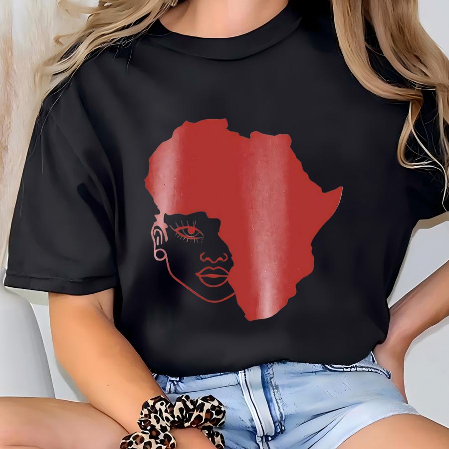 Africa Map Hair Sweatshirt, Juneteenth Shirt, Black History Shirt, Blm Shirt, Black Culture Shirt, Freeish Shirt, Black Lives Matter Shirt T-shirt