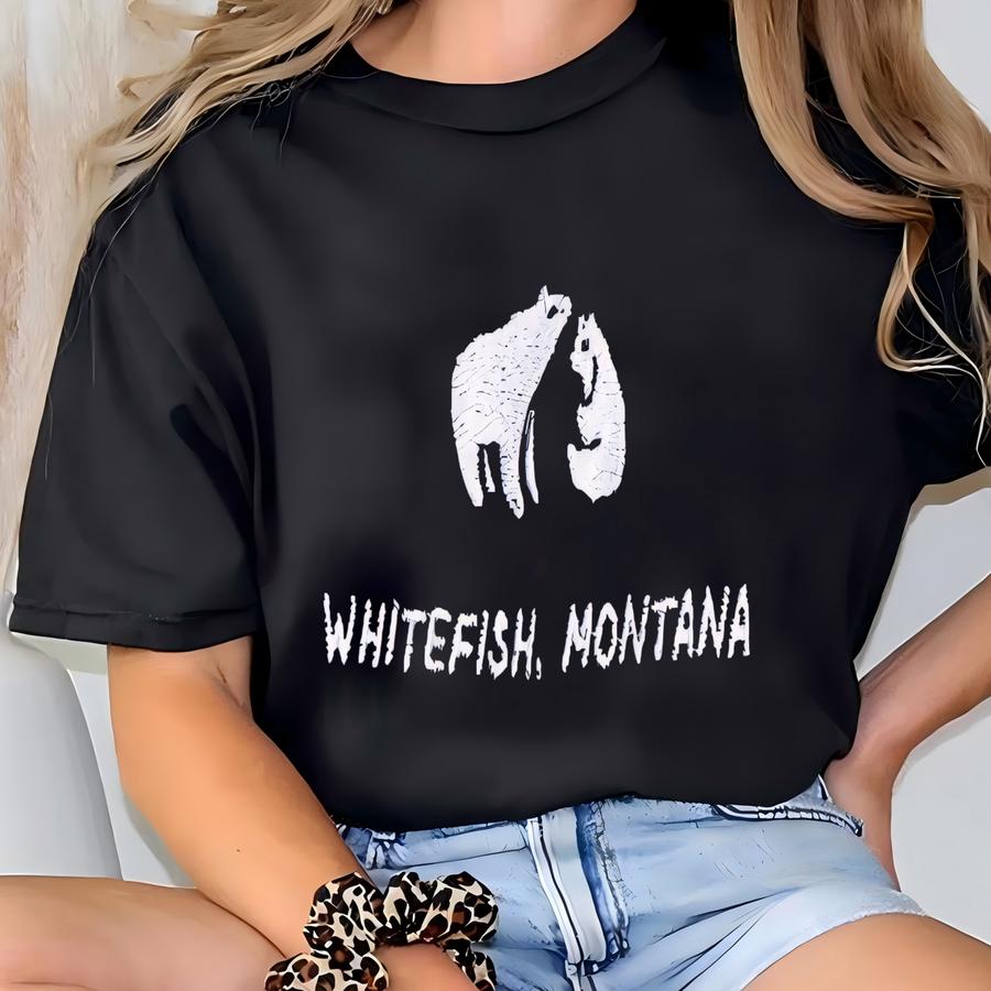 Whitefish Montana Hoodie, Simple Tee  T-shirt