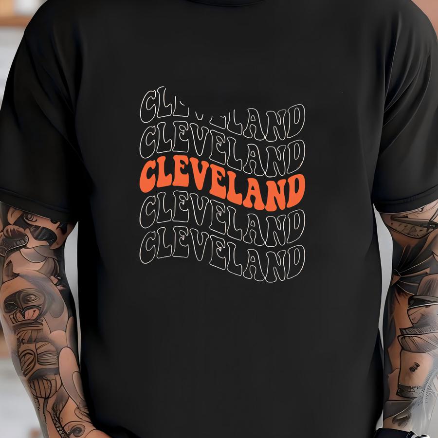 Funky Cleveland Sweatshirt - Unisex - Vintage Cleveland Hoodie - The Land Hoodie - Aesthetic Hoodie Hoodie T-shirt