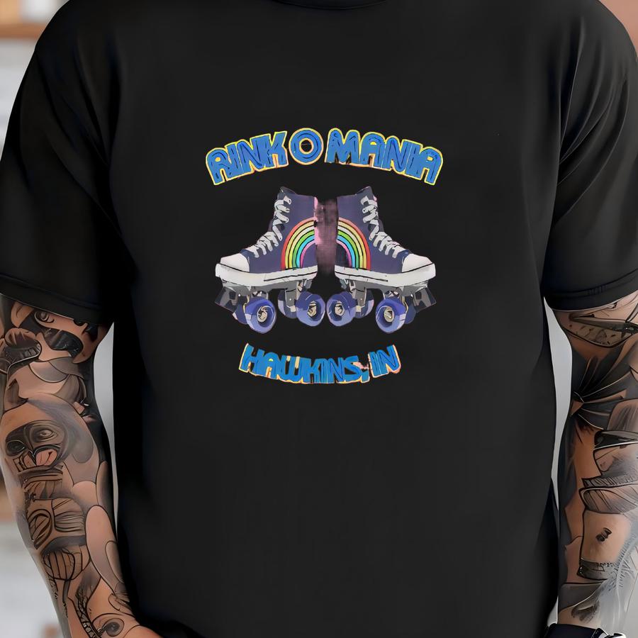 Rink O Mania / Stranger Things / Hawkins Unisex Heavy Cotton Tee T-shirt