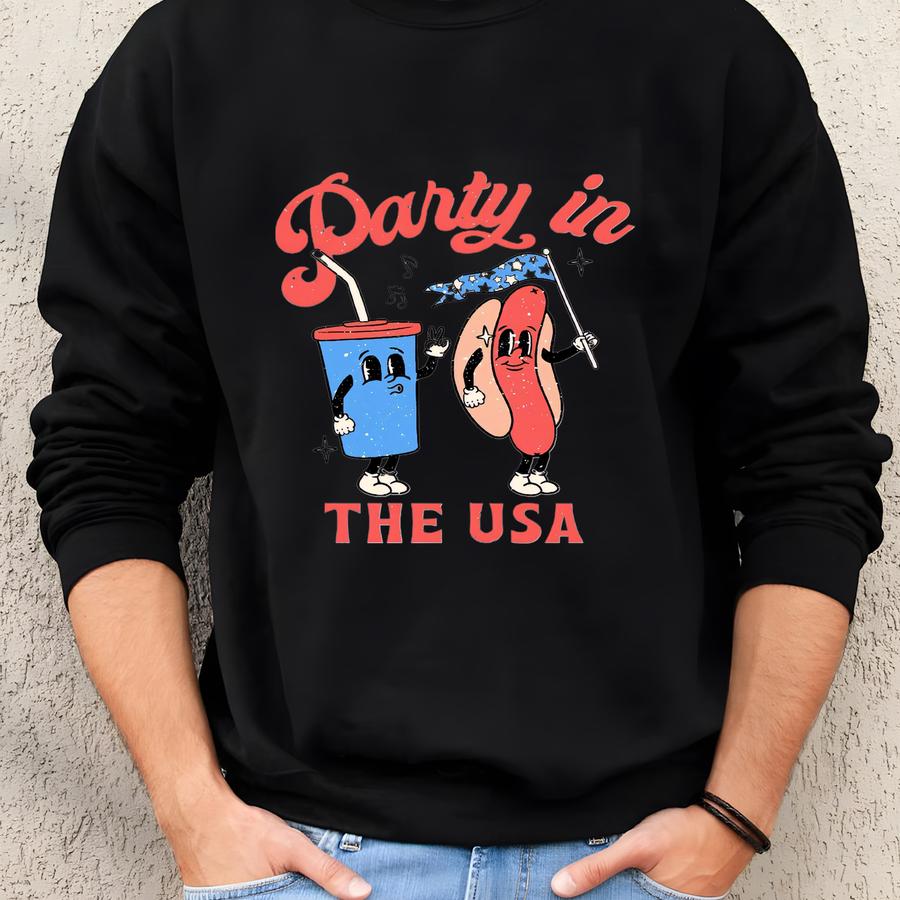 Party In The Usa Distressed Unisex T-shirt, Camila Prints, Awakened Patriot, 4th Of July Shirt, 4th Of July Shirts, Usa Shirt Sweatshirt