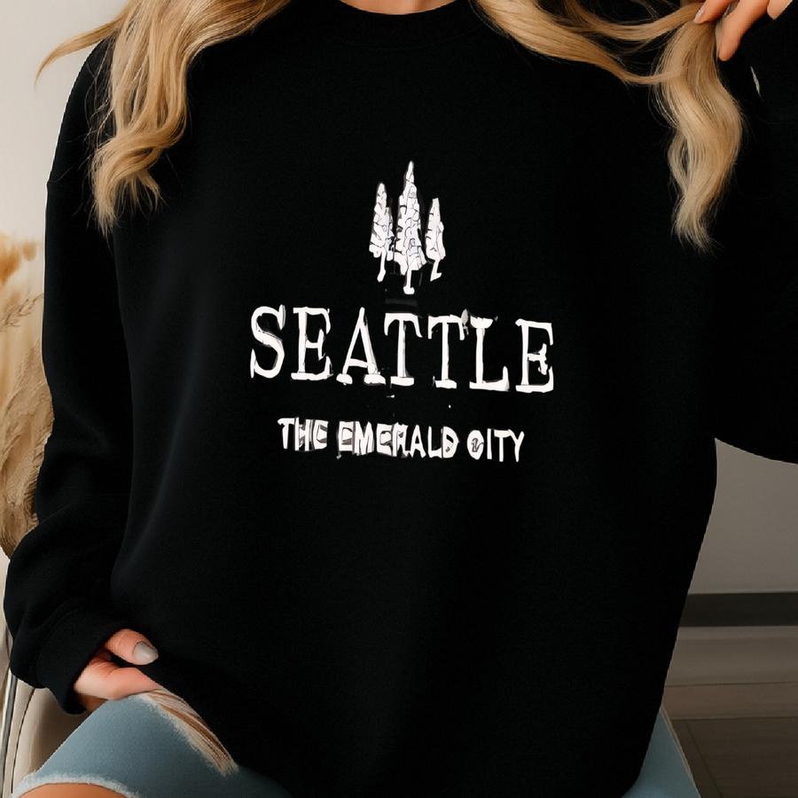 Seattle Vintage T-shirt , Washington Oversized Tee Unisex Sweatshirt