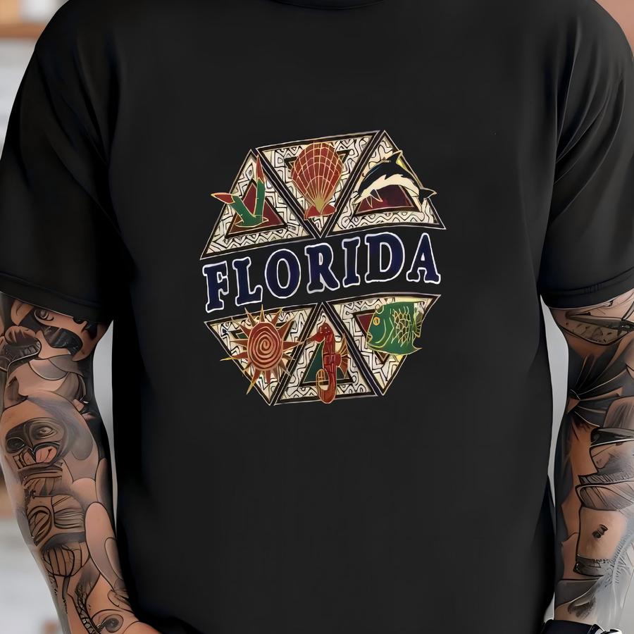 Vintage 90s Florida Yachting Tourist Sweatshirt Old School Crewneck Dad Oversized Sweater T-shirt