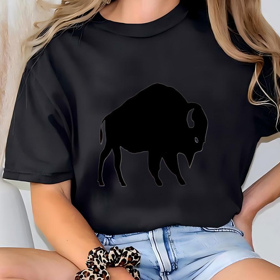 Tan Buffalo Sweatshirt, Cropped Fce Hoodie, Buffalo Hoodie, Buffalo Sweatshirt, Cropped Buffalo Shirt, Buffalo Shirt, Buffalo Crop T-shirt