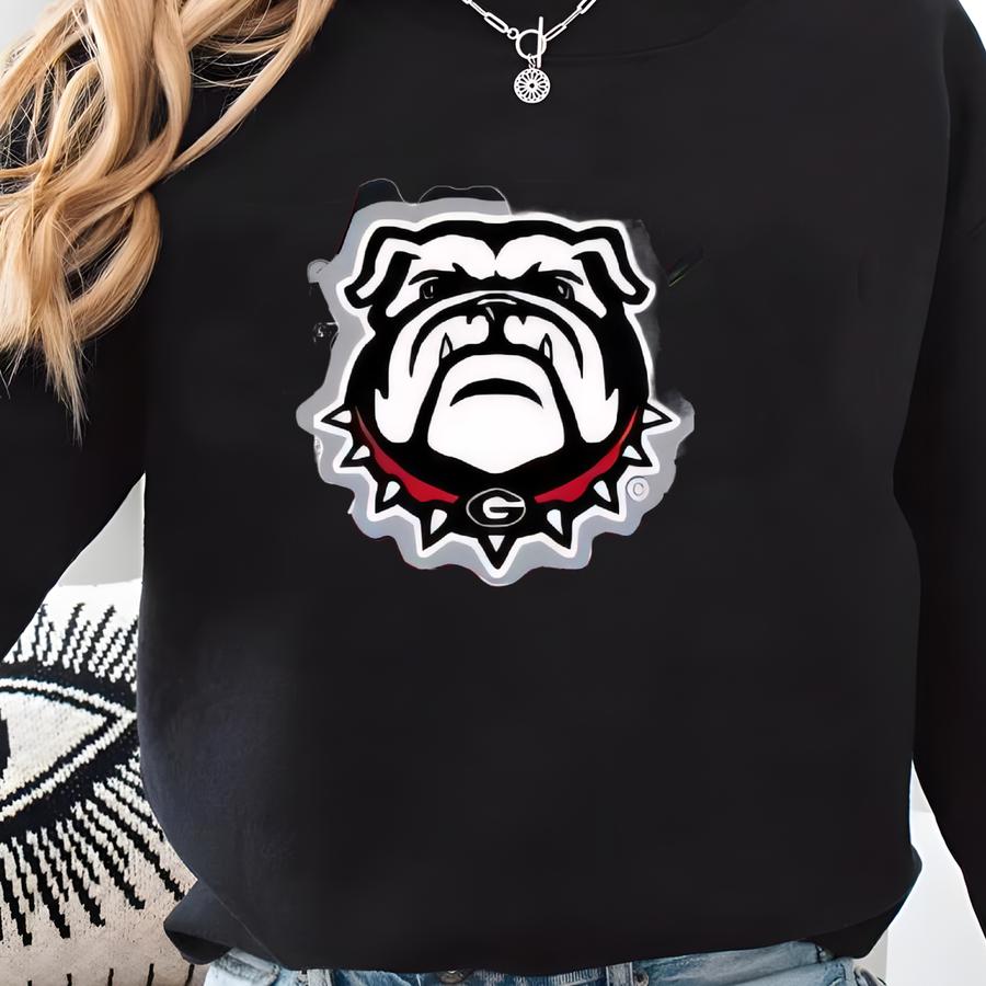 Ncaa University Of Georgia Bulldogs Red Black College Logo, 100% Cotton Fabric By Sykel! 11 Styles Sweatshirt