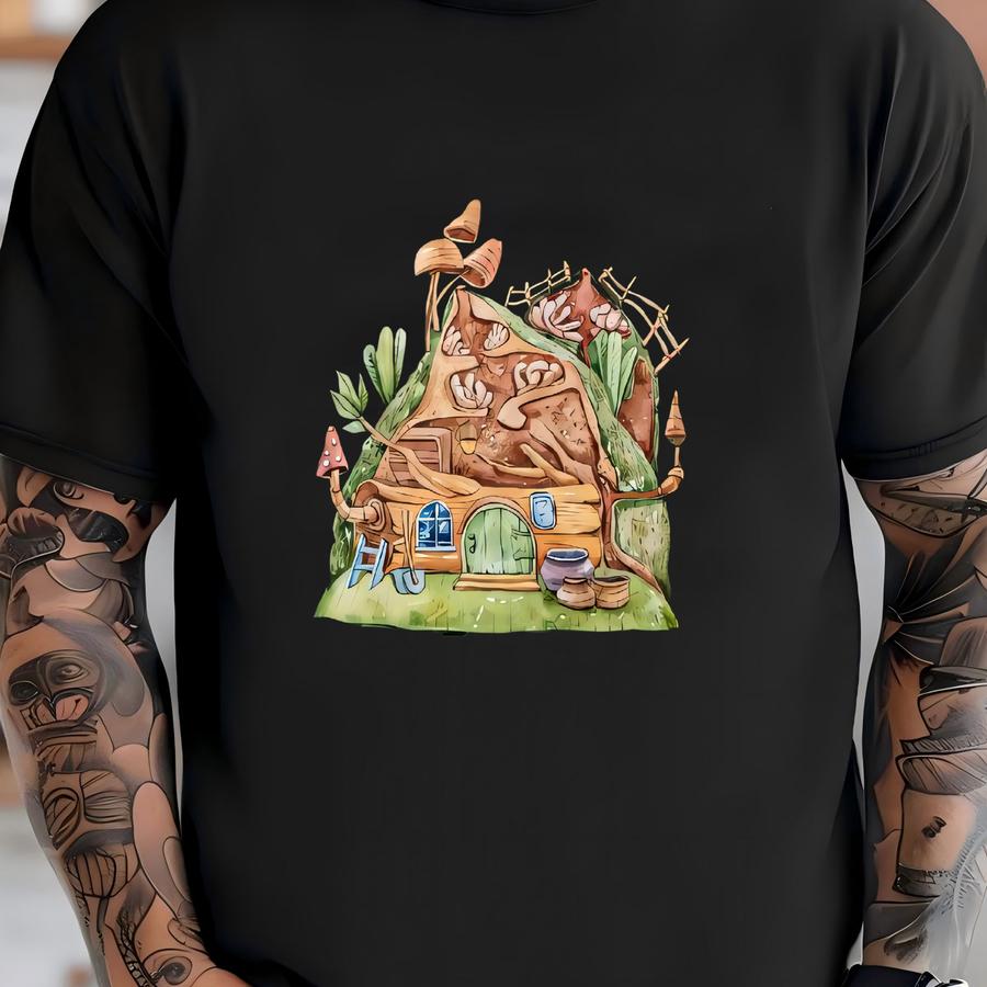 Gnome Sweet Gnome Unisex Jersey Short Sve Tee, Cottagecore Hoodie, Fairycore Hoodie, Vintage Hoodie T-shirt