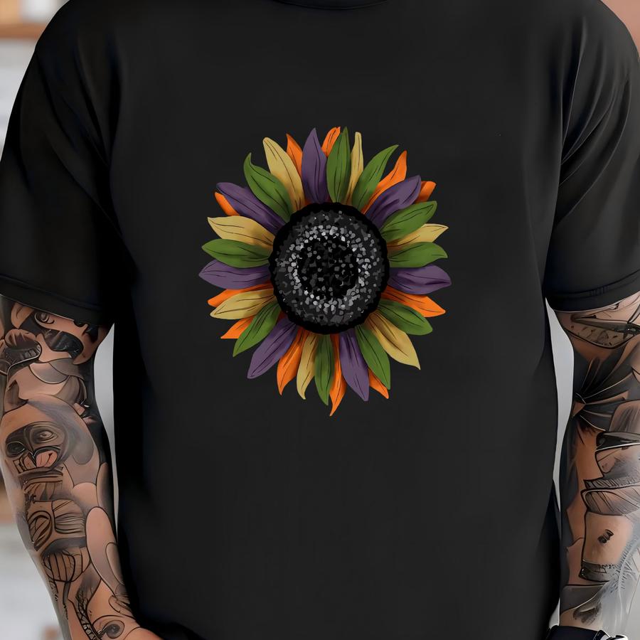 Vintage Fall Suower Hoodie: Muted Colors, Unisex Design T-shirt