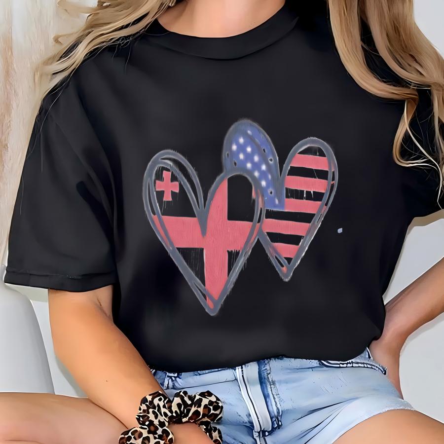 Georgian American Shirt | Georgia Women's Shirt | Cute Georgia Shirt | Georgian Roots Shirt | Georgia Gift | Back To School Shirt T-shirt