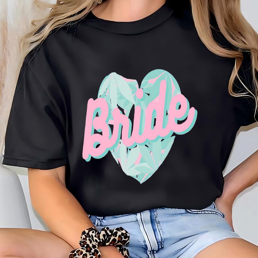 Bride Heart Sweatshirt, Bachelorette Party Shirts, Cute, Workout, Bridal Party Tank Tops, Bridesmaid Proposal, Wedding Party Shirts, Beach T-shirt