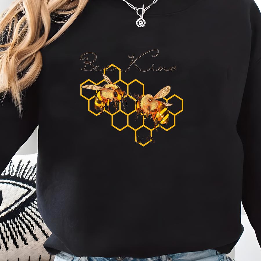 Bee Kind Shirt, Be Kind Shirt, Honeybee Shirt, Honeycomb Shirt, Kindness Shirt, Inspirational Shirt, Teacher Shirt, Teacher Gift, Bee Shirt Sweatshirt