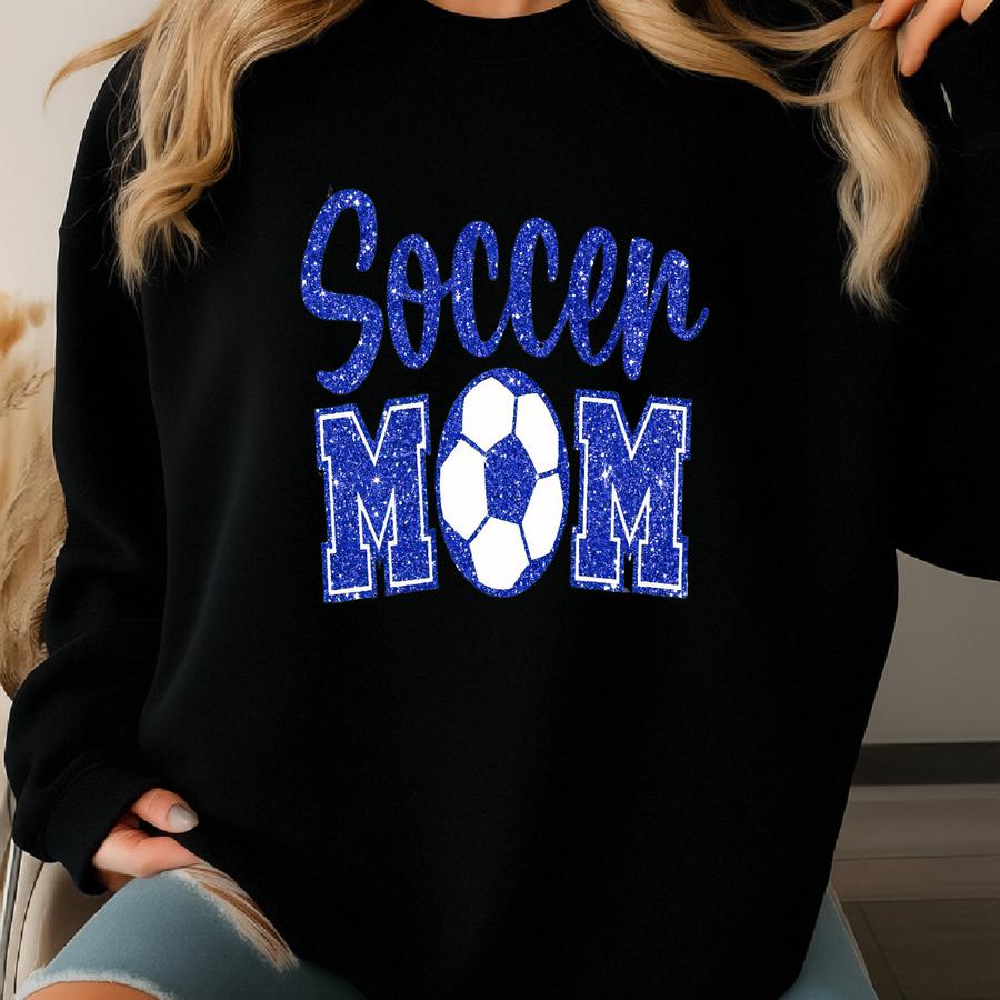 Soccer Mom With Laces, Game Day Shirt, Mom Shirt, Soccer Shirt, Plus Sizes Available, Short Or Long Sves, Can Add Name For Extra Charge Sweatshirt