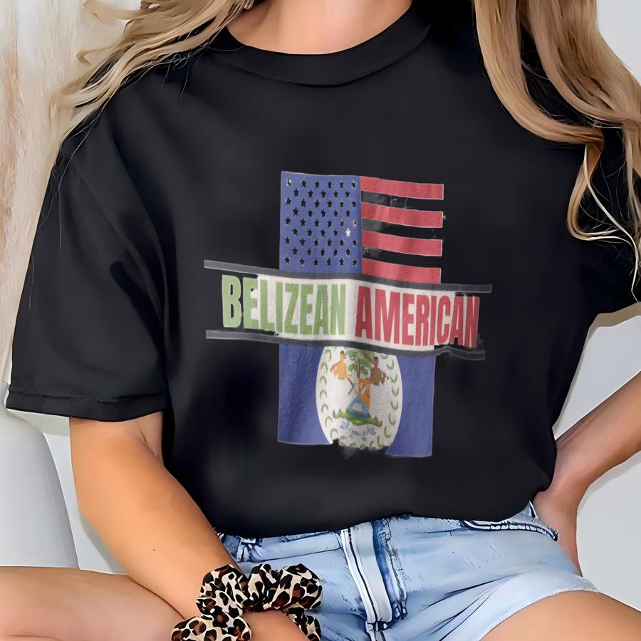 Belizean American Shirt | Belize Shirt | Kids Belize American Shirt | Belizean Roots Shirt | Belize Gift | Back To School Shirt T-shirt