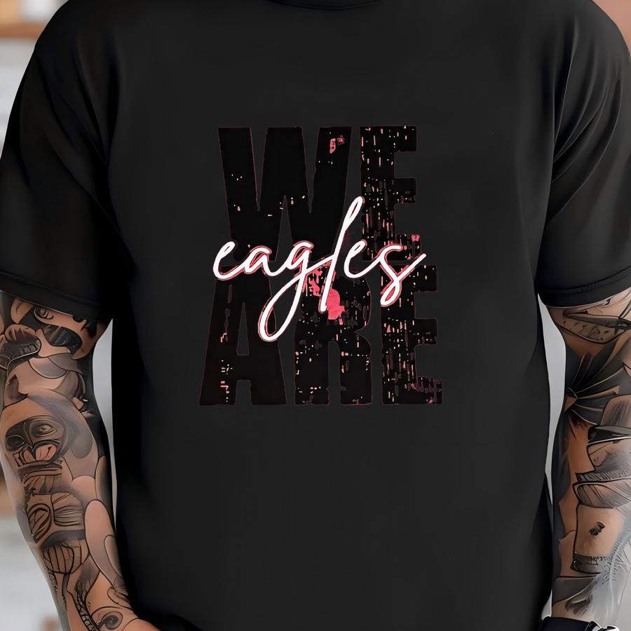 We Are Eagles ~ Gildan Softstyle Heather Shirt ~ Can Customize Shirt To Fit Your School Colors T-shirt