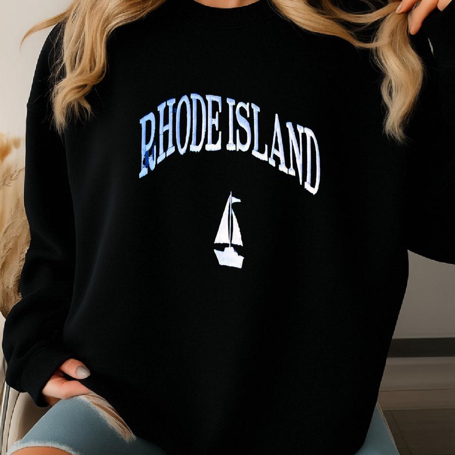 Island Sweatshirt, Vintage Island Crewneck, Sailboat Sweater Gift, Providence Sweatshirt, Newport Sweatshirt Sweatshirt