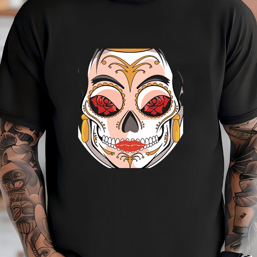 Queen Of Hearts Sugar Skull Print 11x14 Print T-shirt