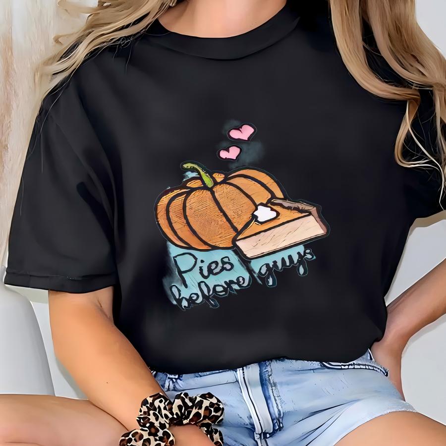 Fall Pies Before Guys Crewneck Sweatshirt, Fall Crewneck Sweatshirt, Retro Fall Sweatshirt, Thanksgiving Fall Crewneck T-shirt