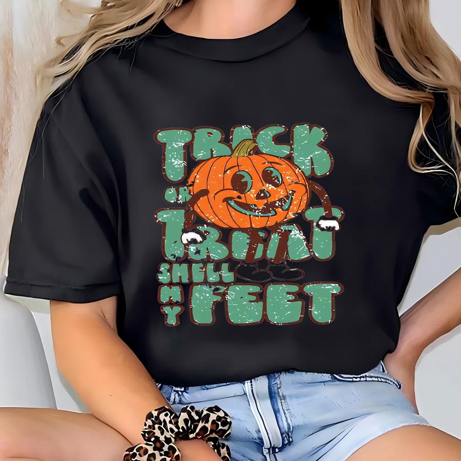 Trick Or Treat Pumpkin Shirt: Funny Halloween Tee T-shirt