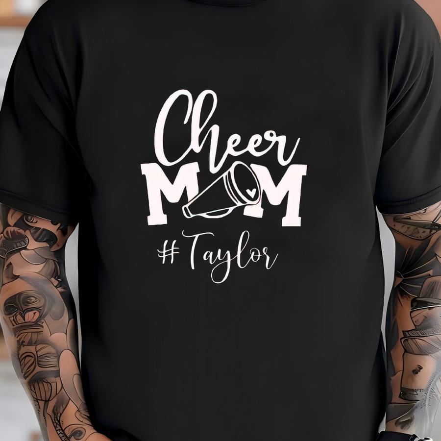 Cheer Mom Tank Top, Custom Cheerleading, Cheer Gift, Gift For Cheer Mom, Personalized Cheer Shirt, Cheerleader Mom Tee, Cheer Compeon T-shirt