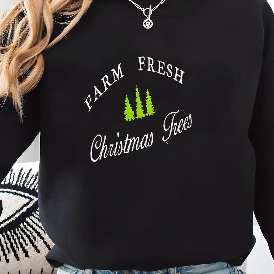Farmfresh Christmas Sweatshirts- Crewneck Pine Evergreen - Sweatshirt