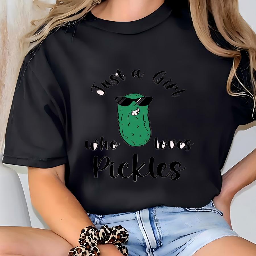 Funny Pickle Girl Hoodie: Birthday Gift Tee T-shirt