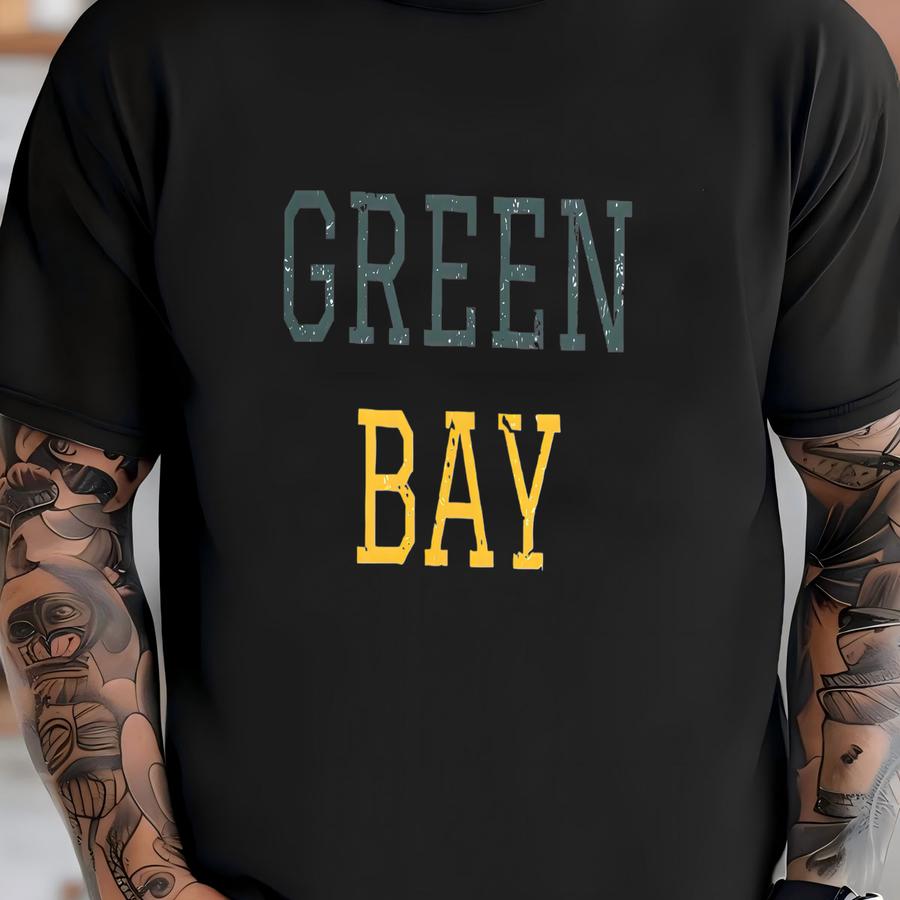 Green Bay Football Vintage Crewneck Sweatshirt, Retro Green Bay Shirt, Green Bay Gift, Oversized Tailgate Pullover, Crewneck T-shirt