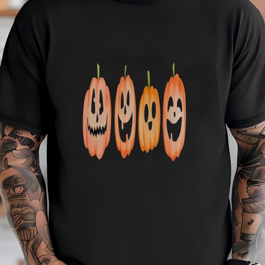 Cute Pumpkin Sweater, Pumpkin Sweatshirt, Jack O'lantern Sweater, Halloween Sweater, Fall Crewneck, Spooky Season, Womens Pullover, Gift T-shirt